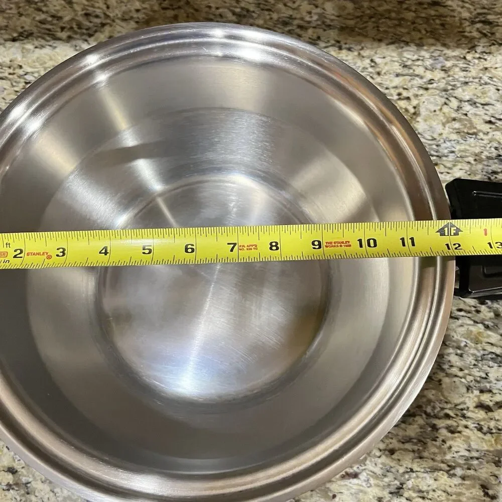 Kitchen Craft Americraft 6 Qt Saucepan Stainless Elec. Slow Cooker Base Lid